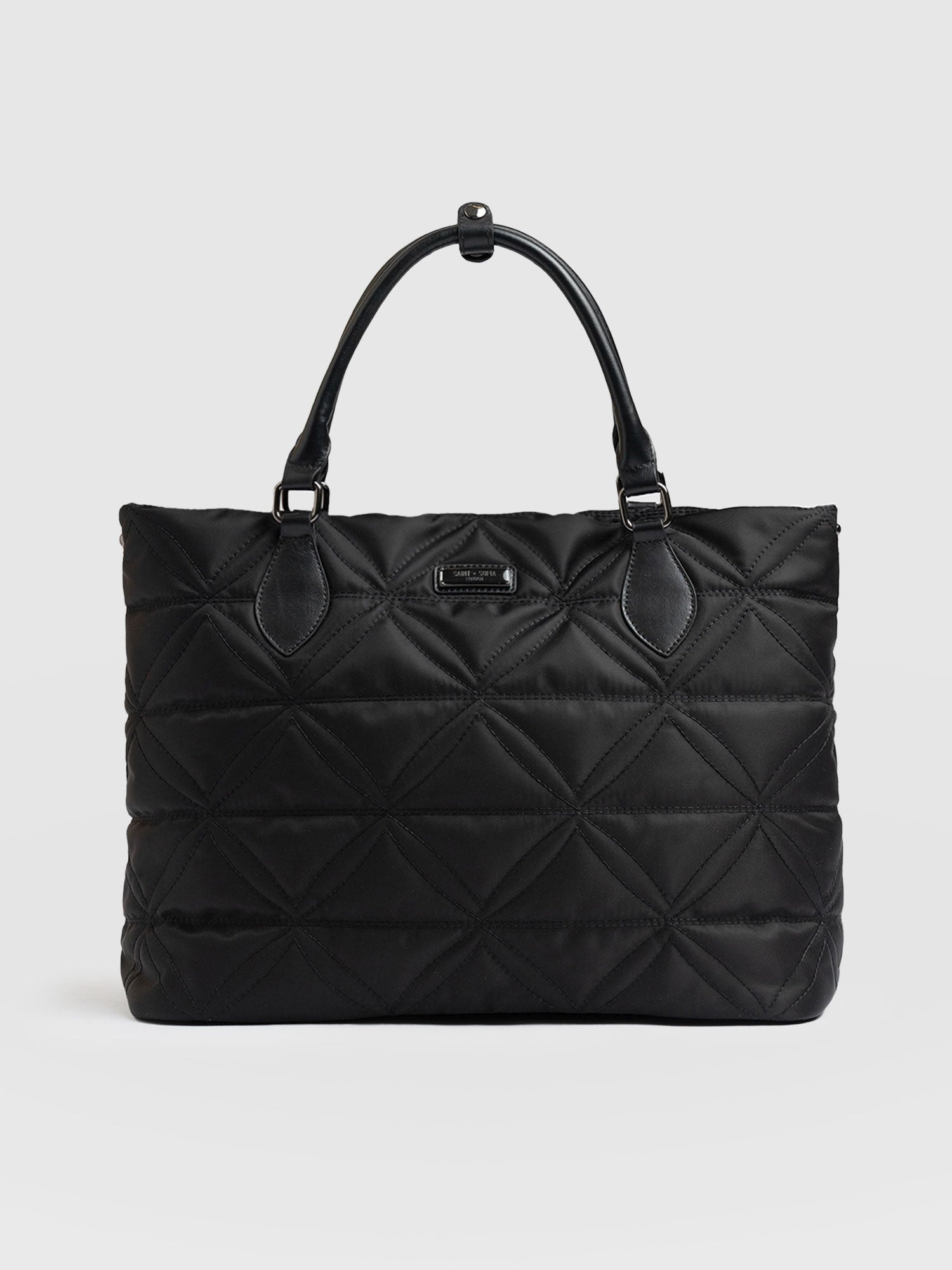 Quilted Selene Shopper Bag - Black