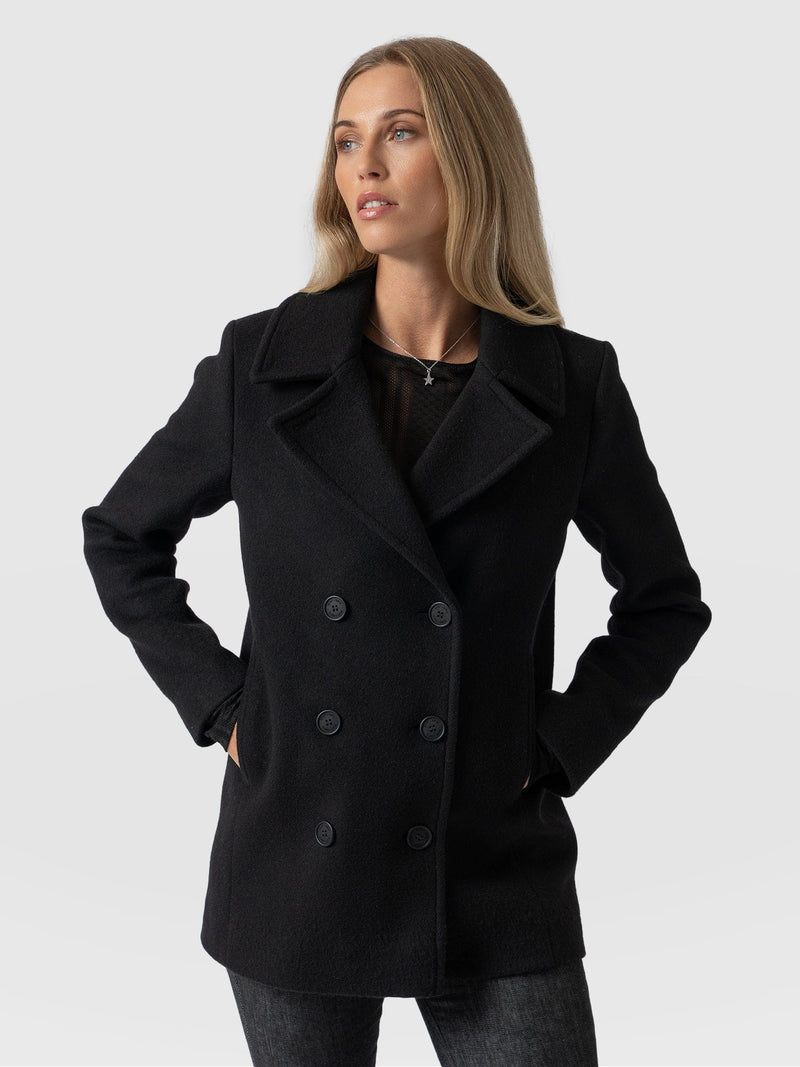 Quinn Pea Coat - Black