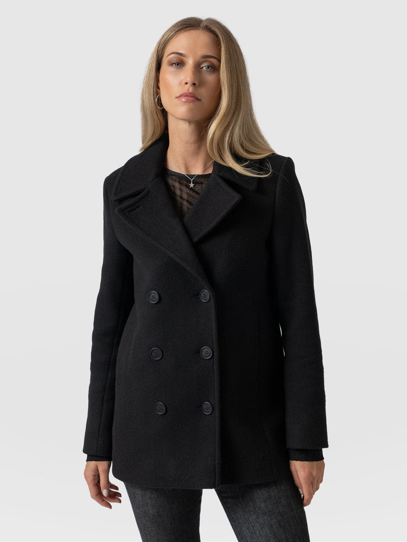 Quinn Pea Coat - Black