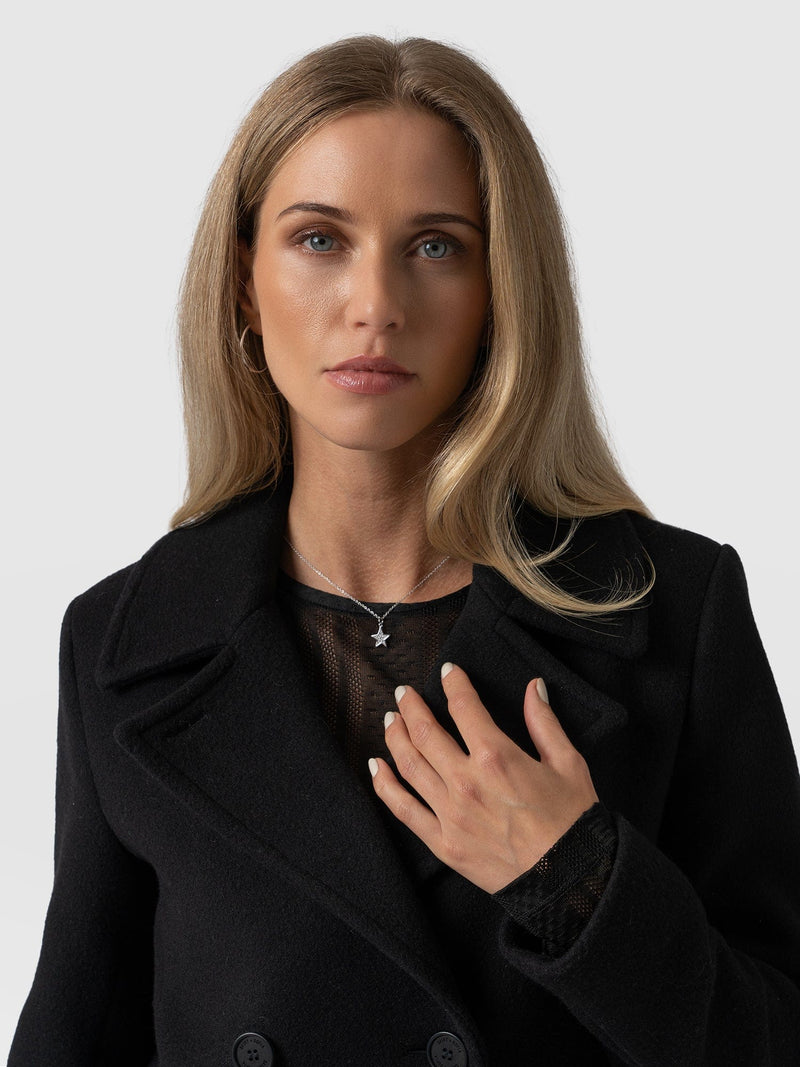 Quinn Pea Coat - Black