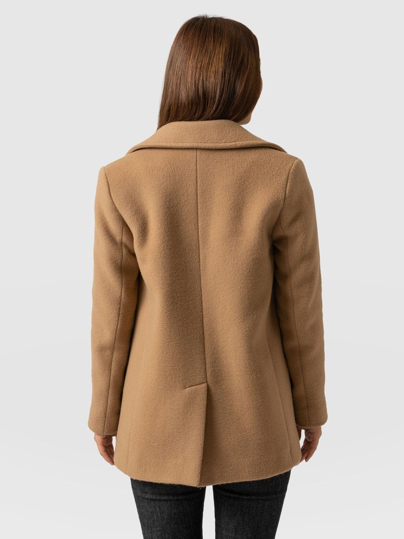 Quinn Pea Coat - Camel