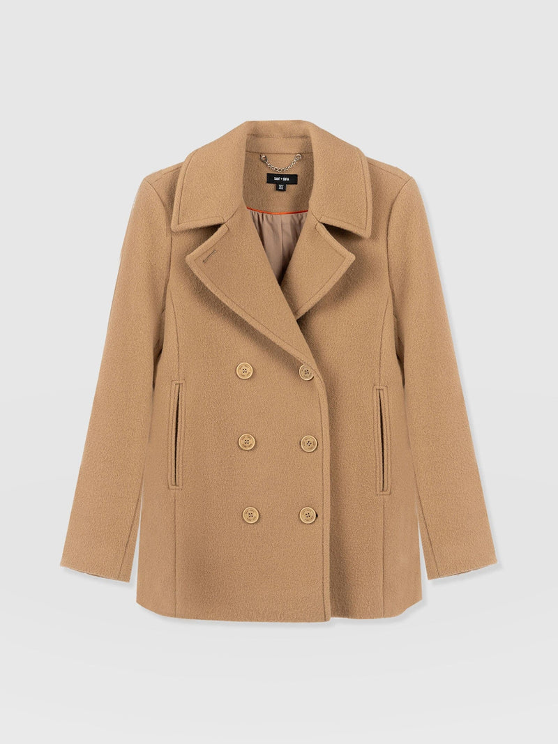 Quinn Pea Coat - Camel