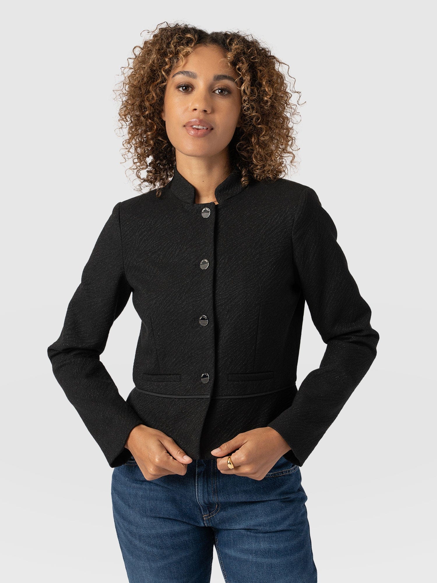 Ramone Jacket Zebra Jacquard - Women's Jackets | Saint + Sofia® UK