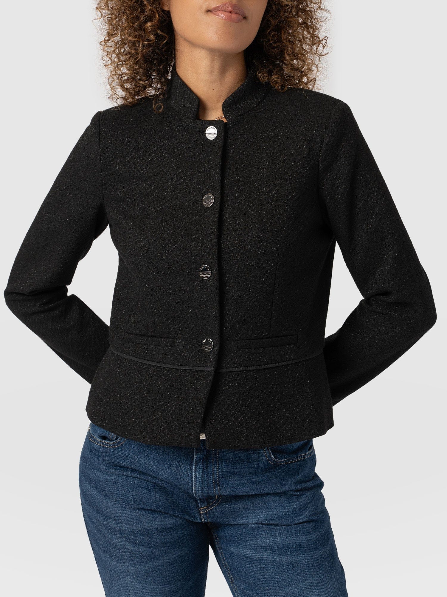 Ramone Jacket Zebra Jacquard - Women's Jackets | Saint + Sofia® UK