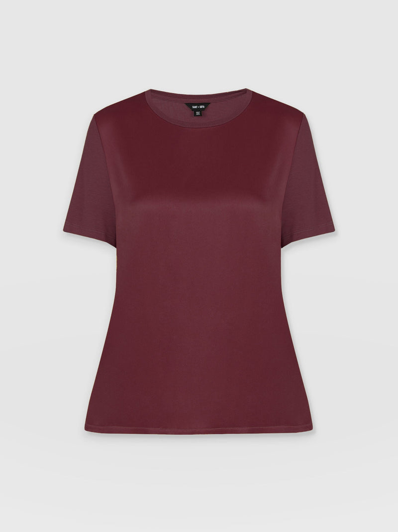 Rayner Contrast Tee - Maroon