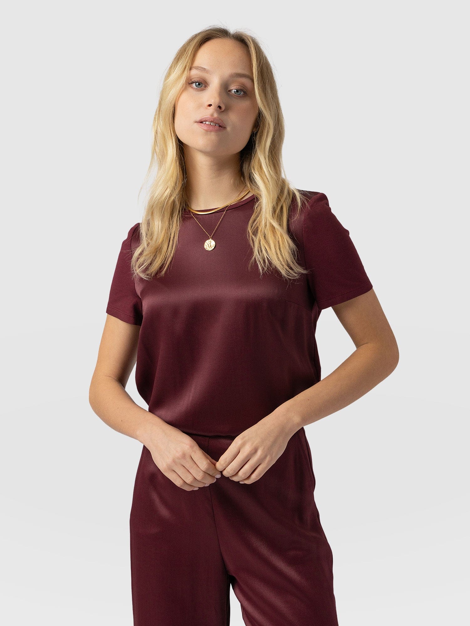 Rayner Contrast Tee - Maroon