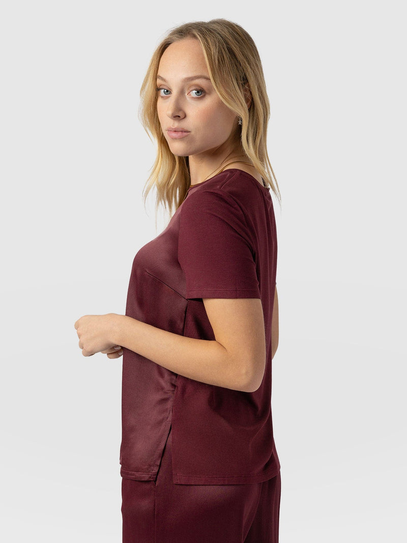 Rayner Contrast Tee - Maroon