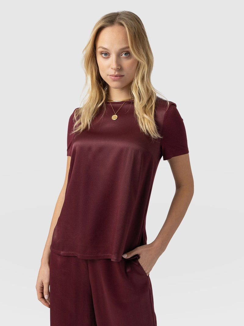 Rayner Contrast Tee - Maroon