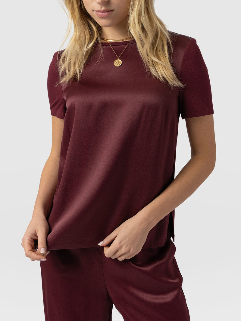 Rayner Contrast Tee - Maroon