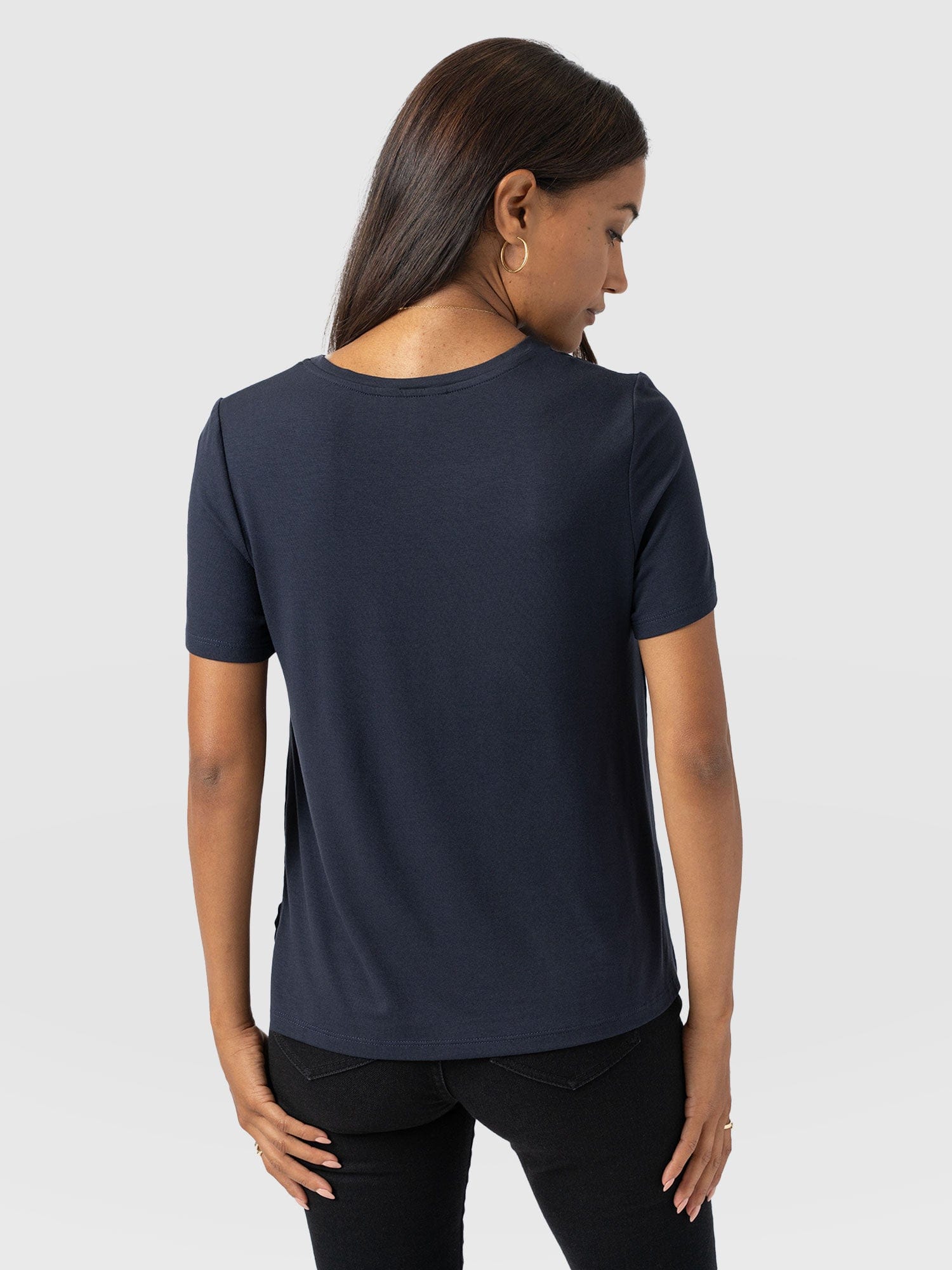 Rayner Contrast Tee Navy - Women's T-Shirts | Saint + Sofia® UK