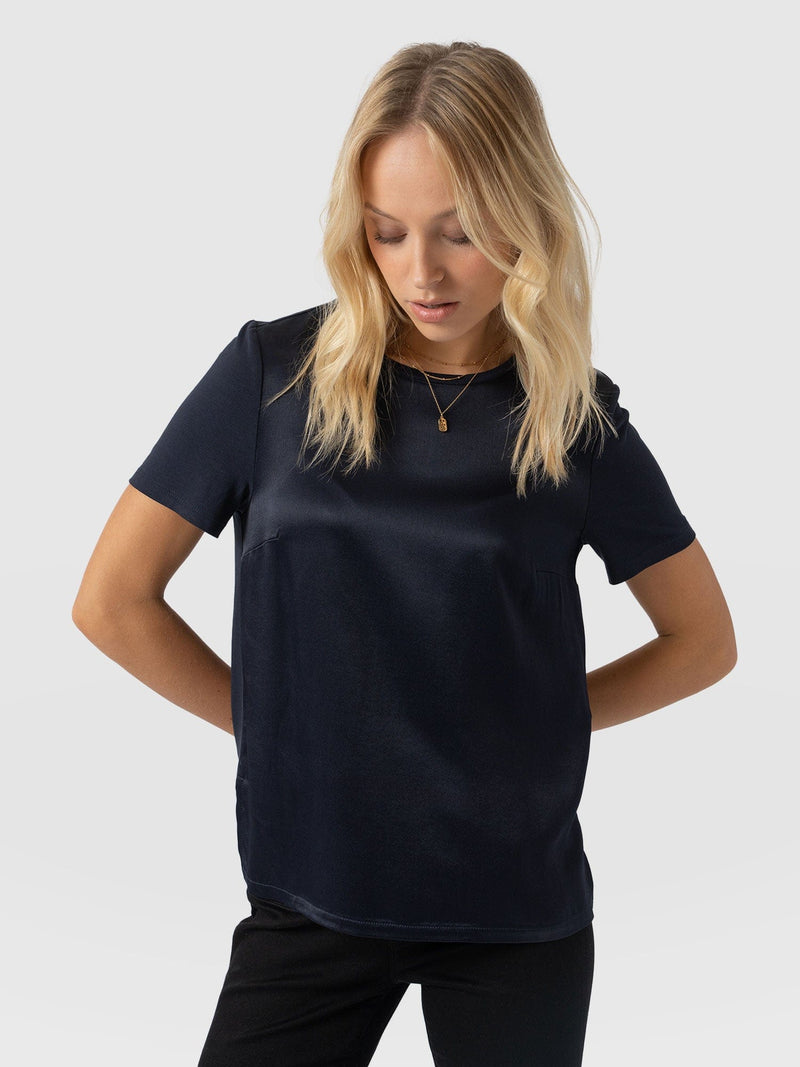 Rayner Contrast Tee - Navy