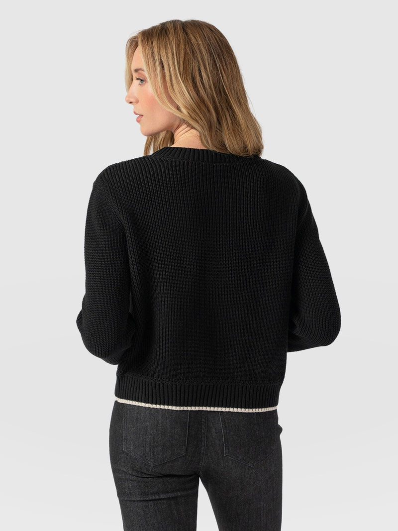 Remy Crop Jumper - Black