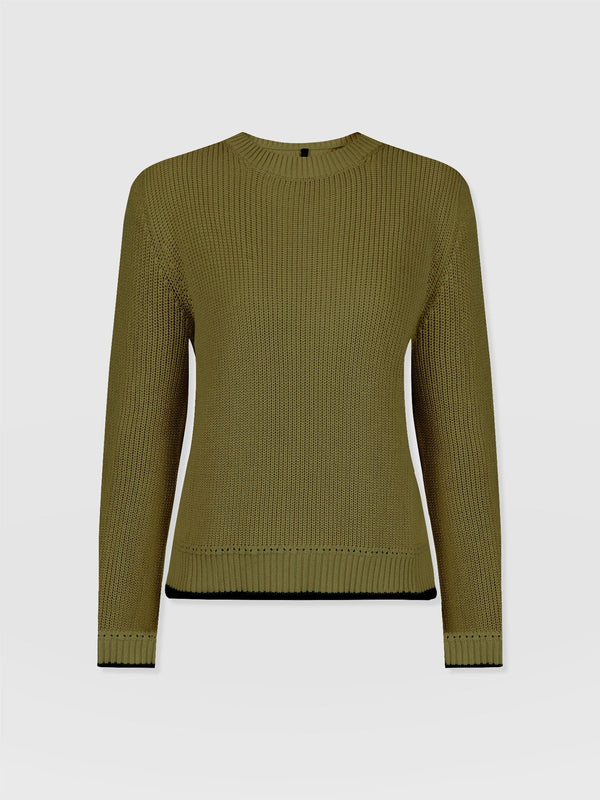 Remy Crop Jumper - Khaki