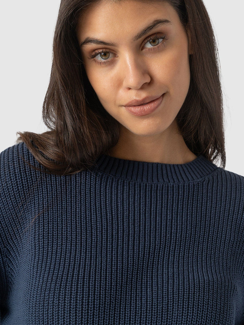 Remy Crop Jumper - Navy