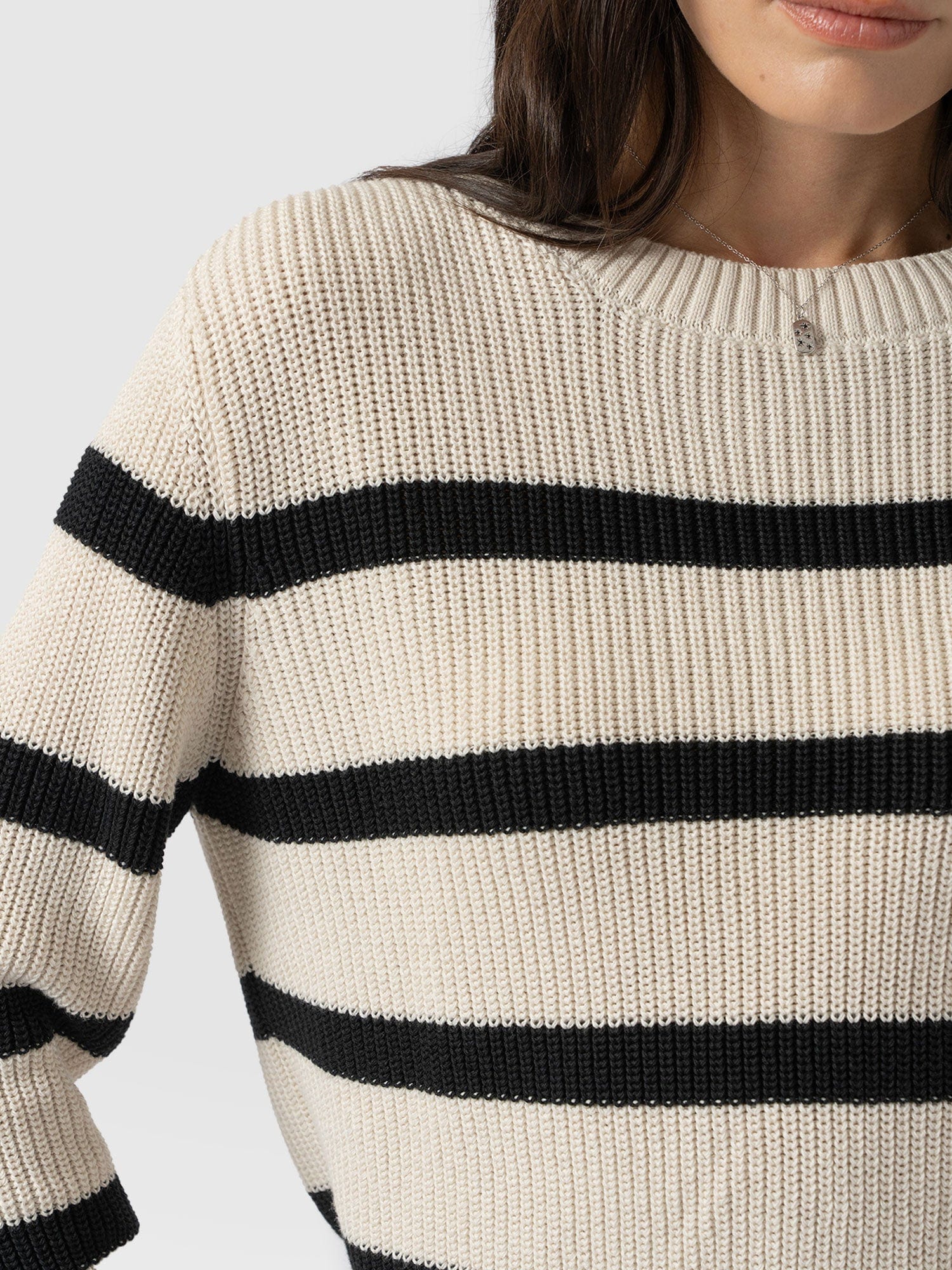 Remy Crop Jumper Stripe - Women's Jumpers | Saint + Sofia® UK