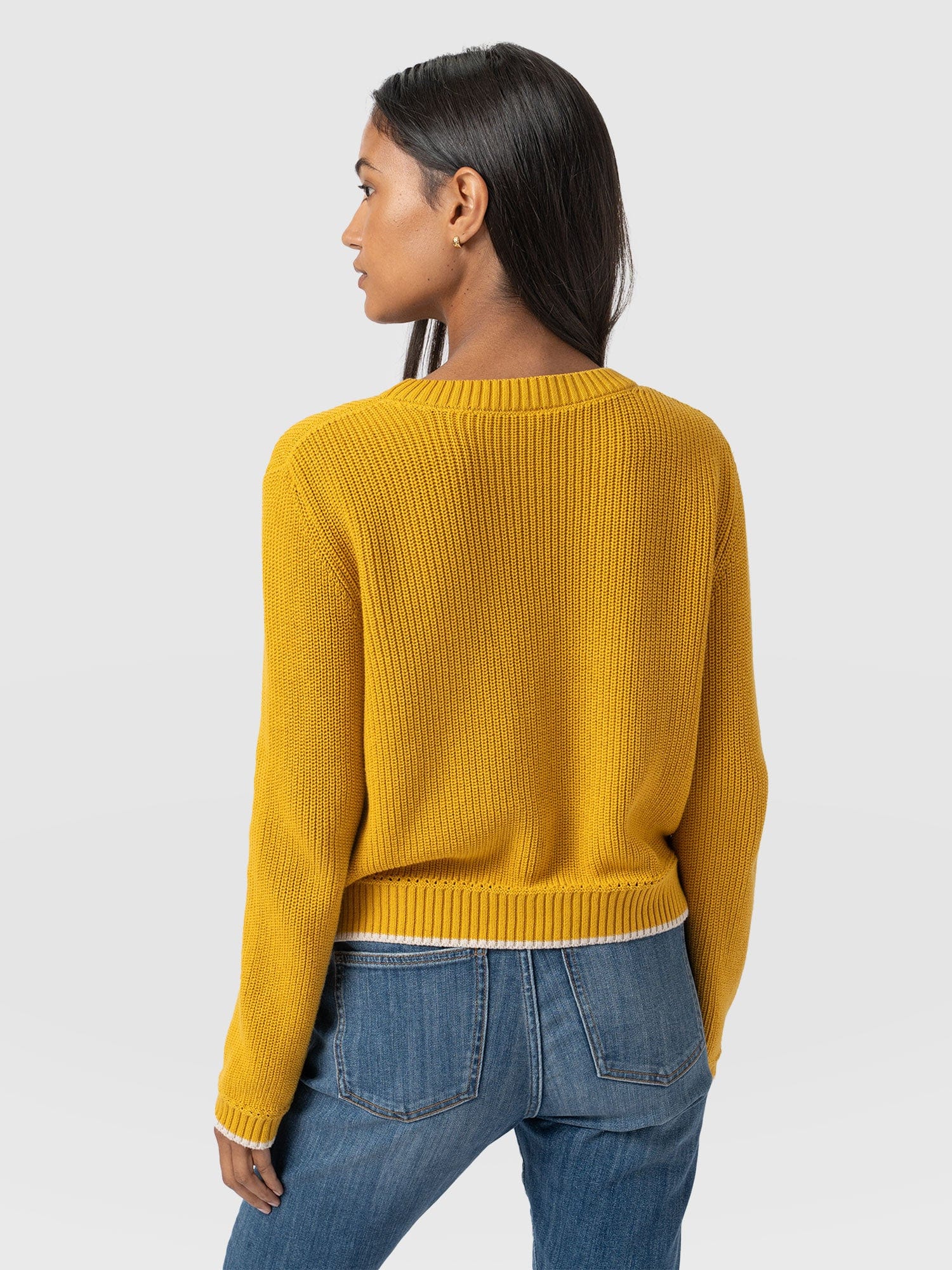 Remy Crop Jumper Yellow - Women's Jumpers | Saint + Sofia® UK