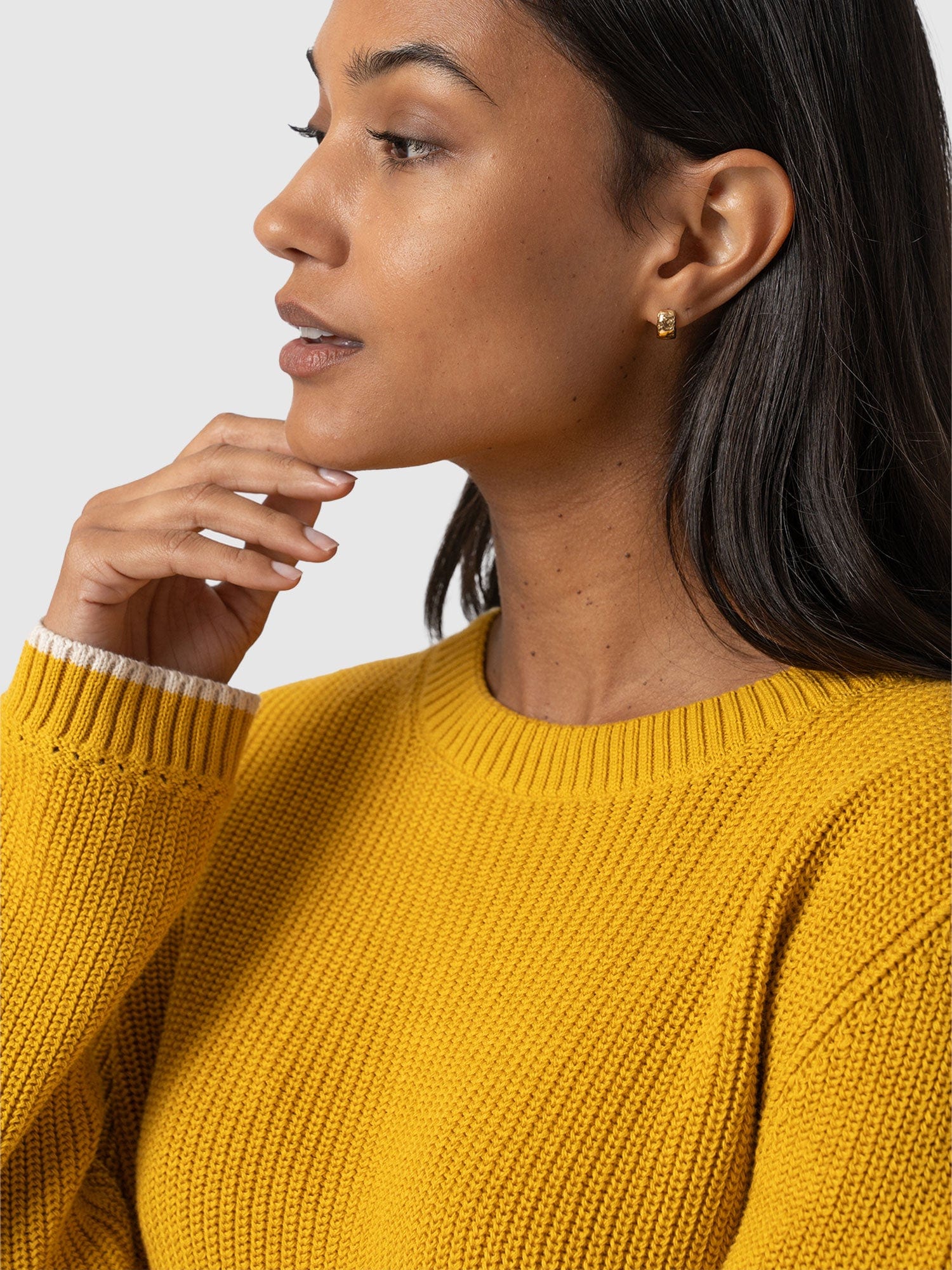 Remy Crop Jumper Yellow - Women's Jumpers | Saint + Sofia® UK