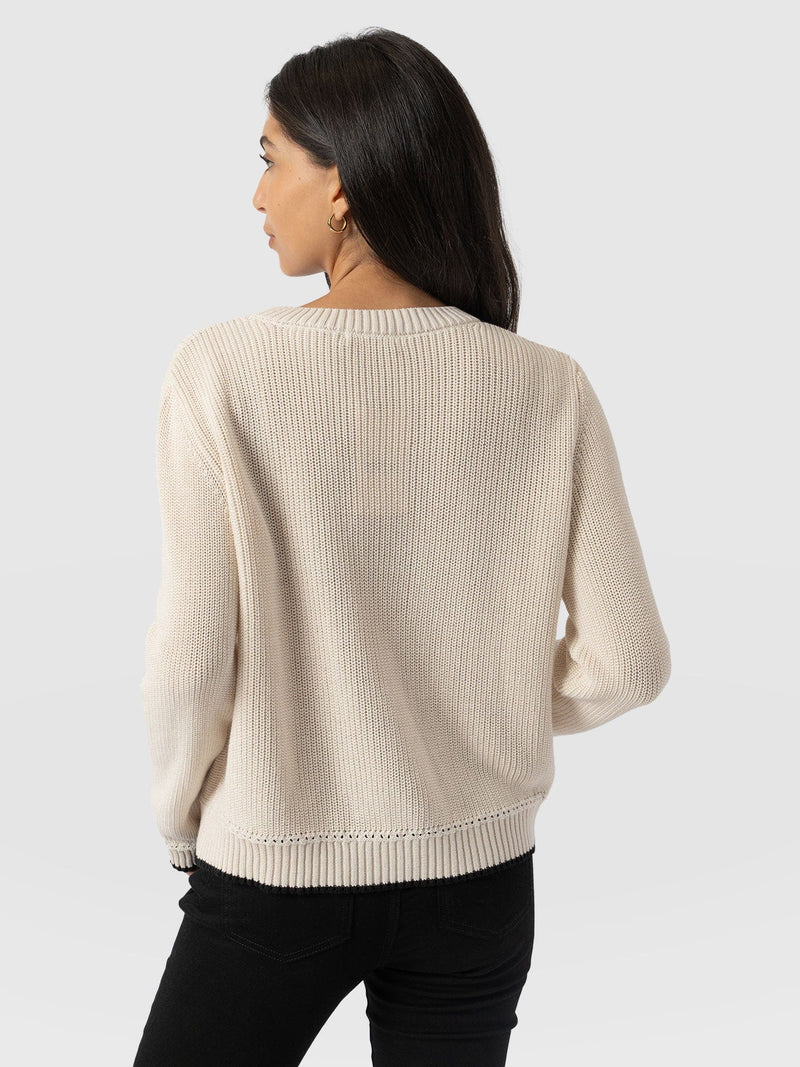 Remy Crop Jumper - Cream