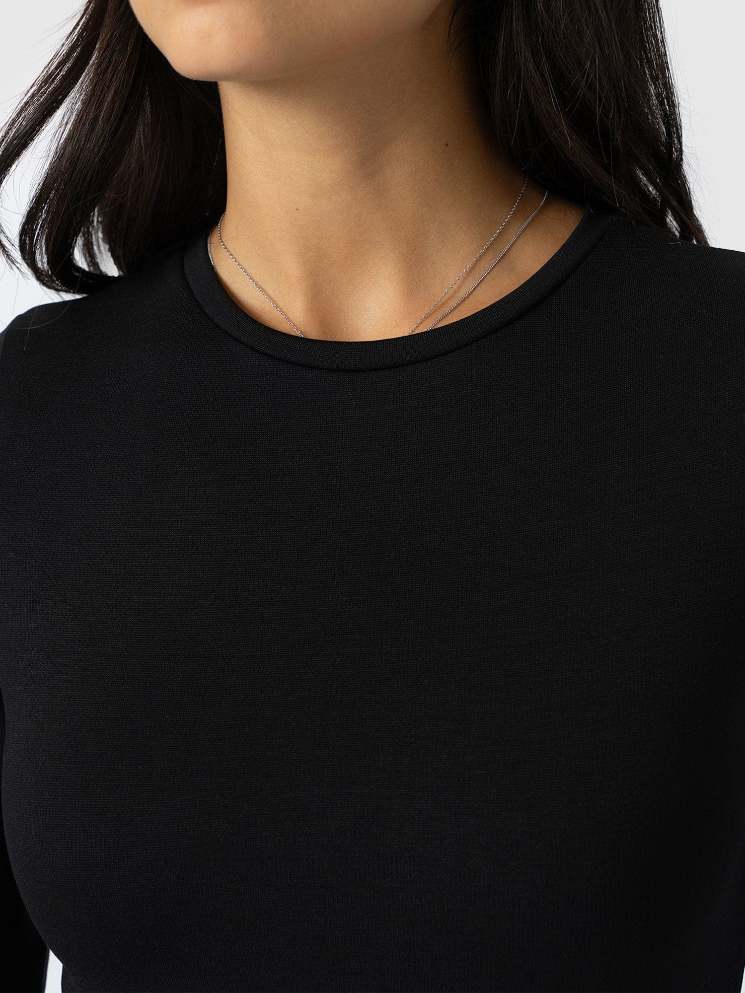 Renee Contrast Long Sleeve Dress - Brown Check - Women's Dresses | Saint + Sofia® UK