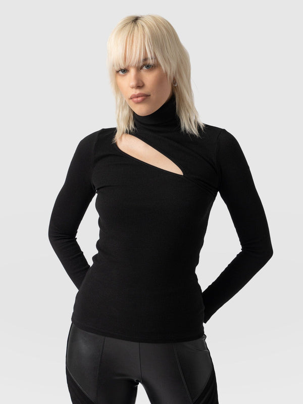 Reveal Roll Neck - Black