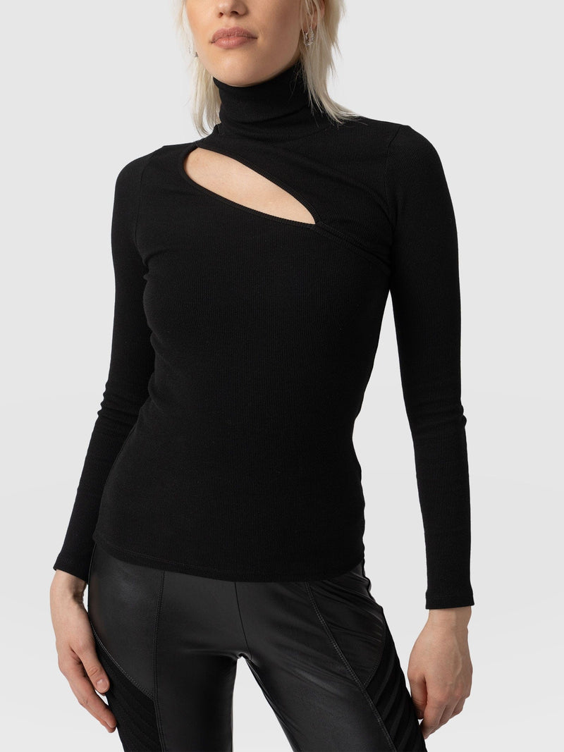 Reveal Roll Neck - Black