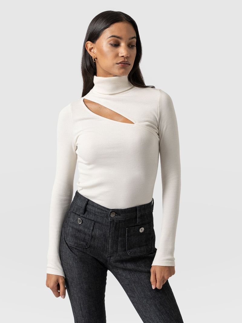 Reveal Roll Neck - Cream