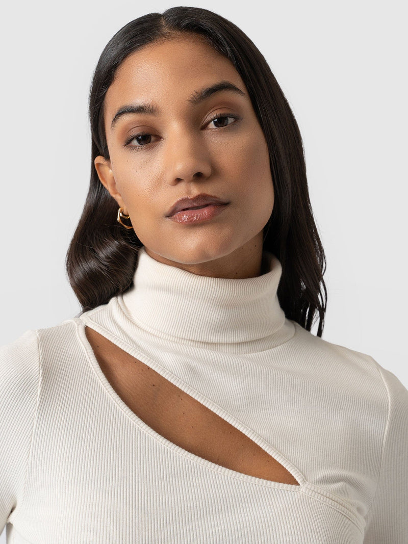 Reveal Roll Neck - Cream