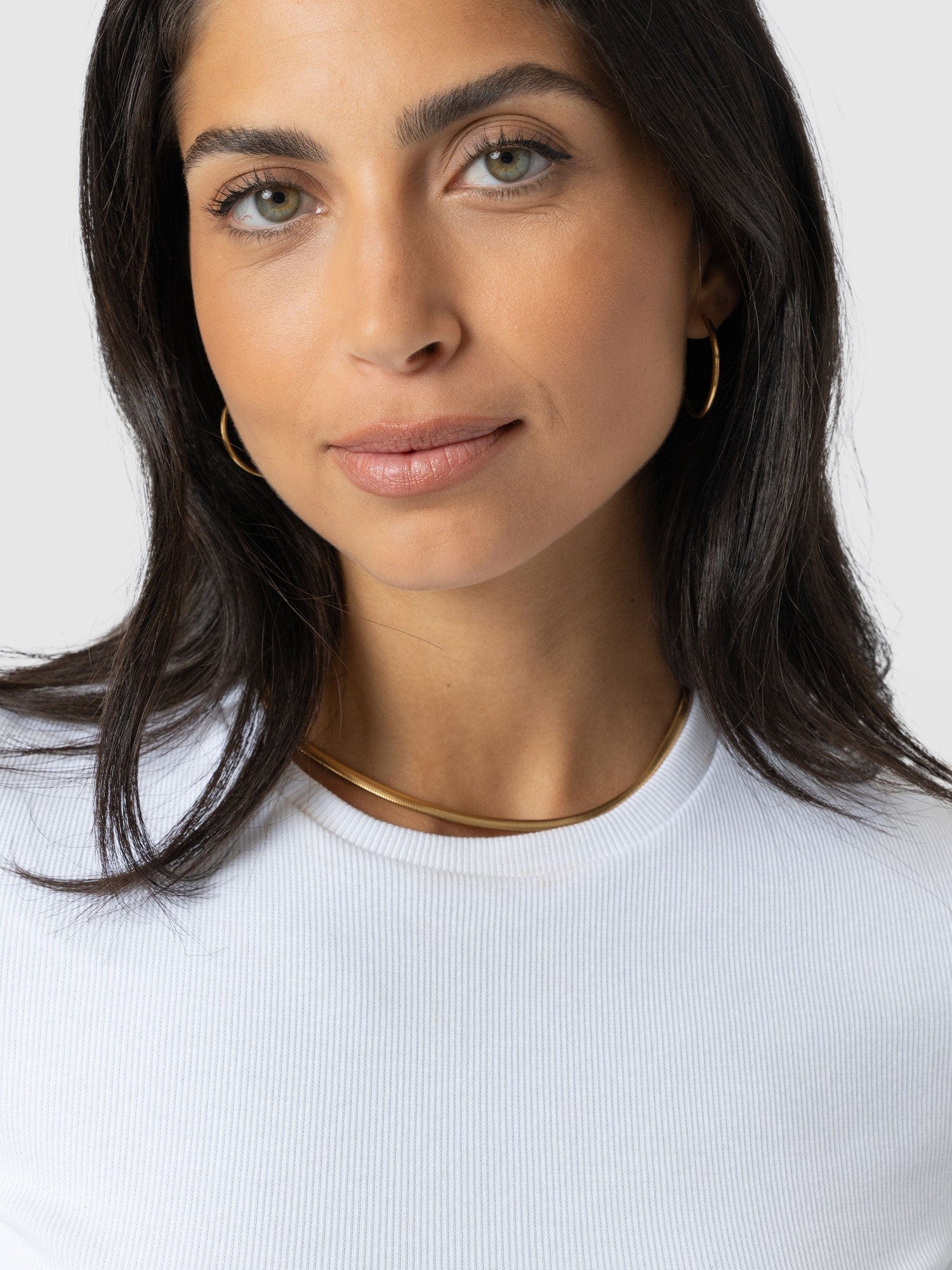 Ribbed Short Sleeve Tee - White - Women's T-shirts | Saint + Sofia? UK