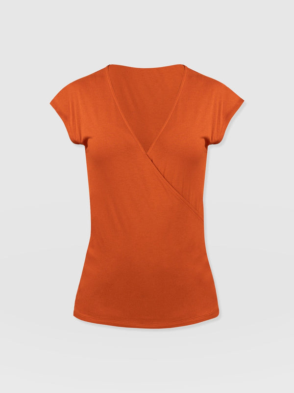 Rosa Wrap Tee - Amber