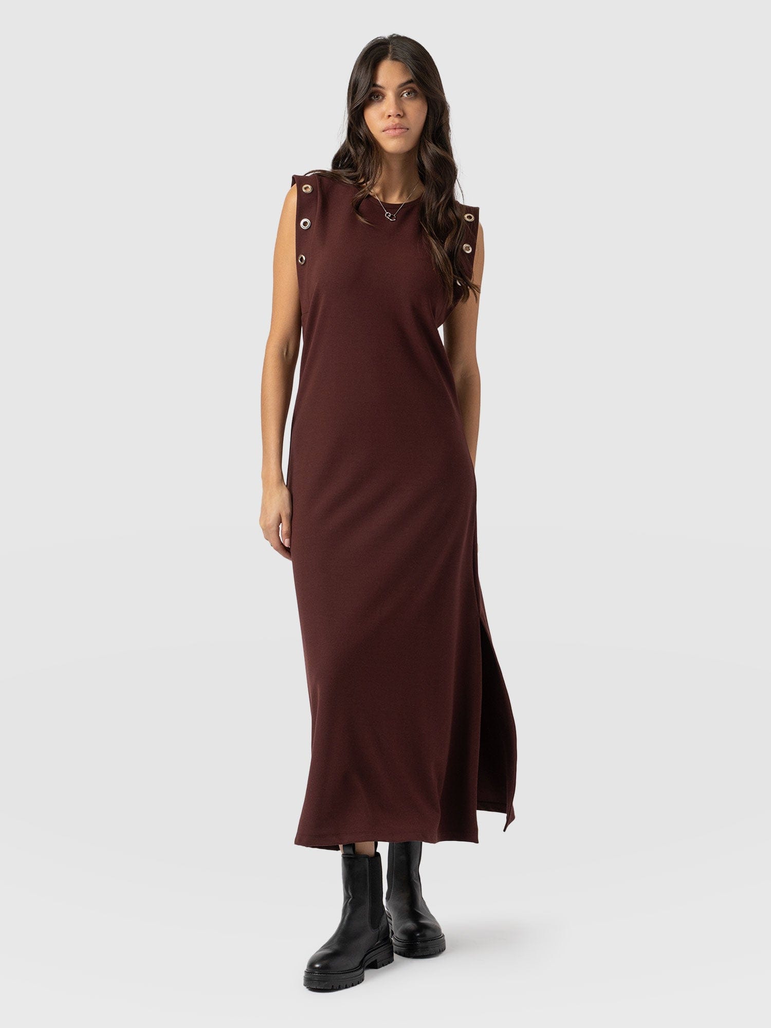 Rowan Dress Maroon - Women's Dresses | Saint + Sofia® UK