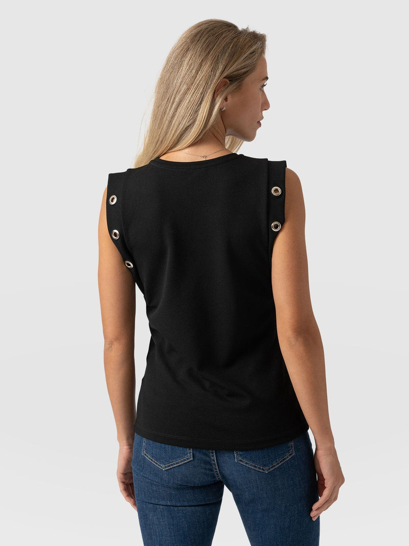 Rowan Tee - Black Eyelet