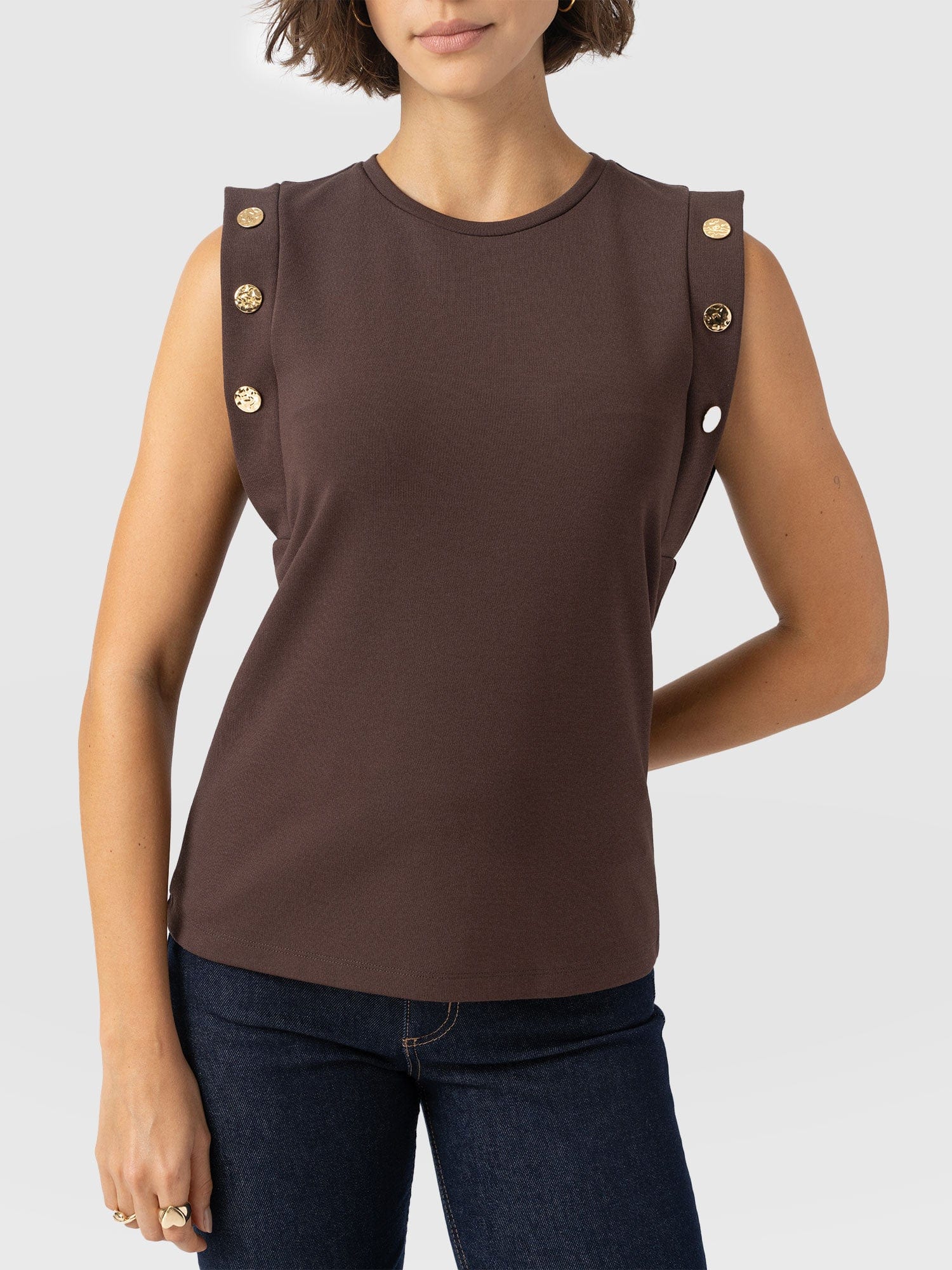 Rowan Tee - Brown - Molten - Women's T-shirts | Saint + Sofia? UK