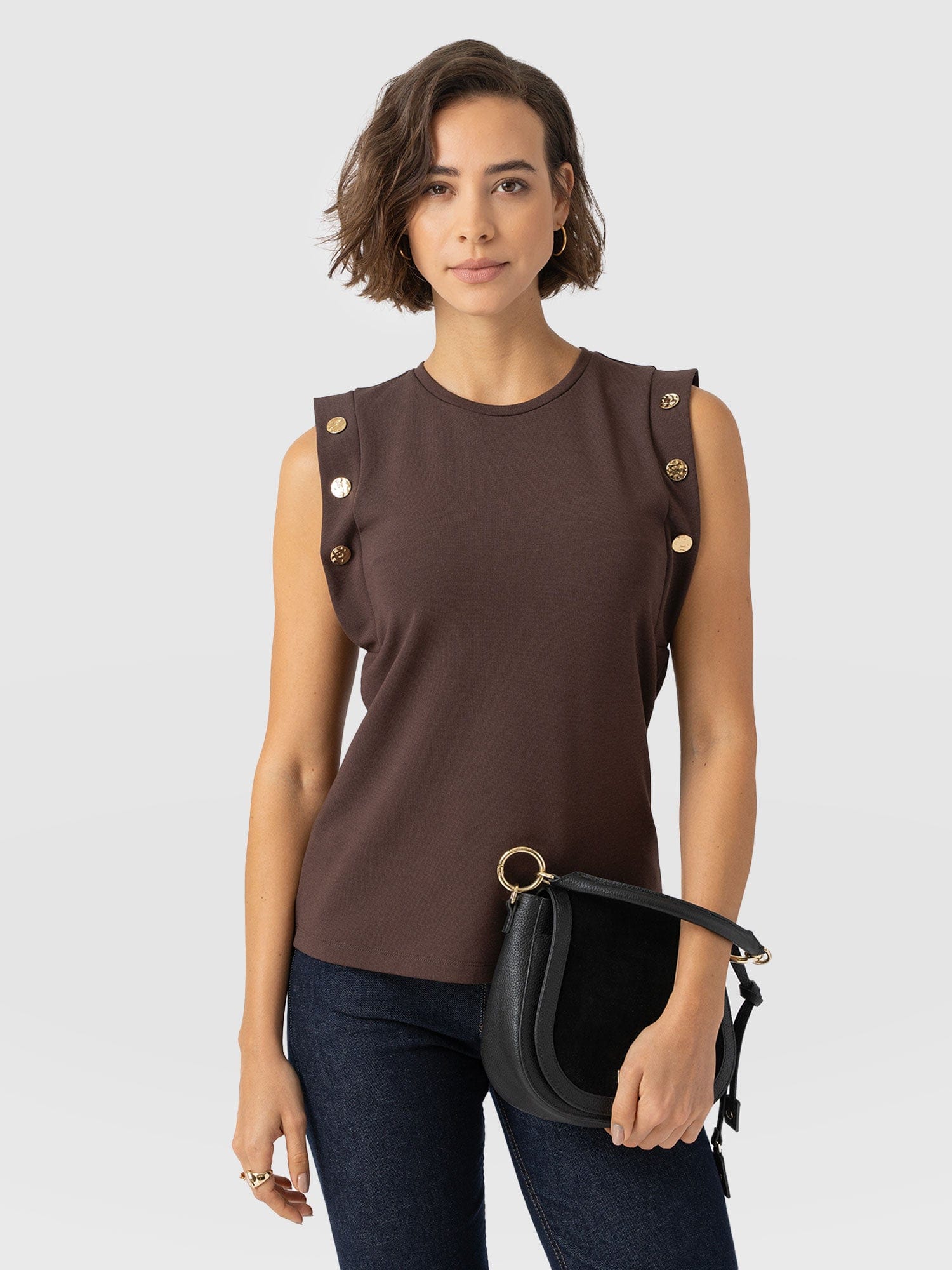 Rowan Tee - Brown - Molten - Women's T-shirts | Saint + Sofia? UK