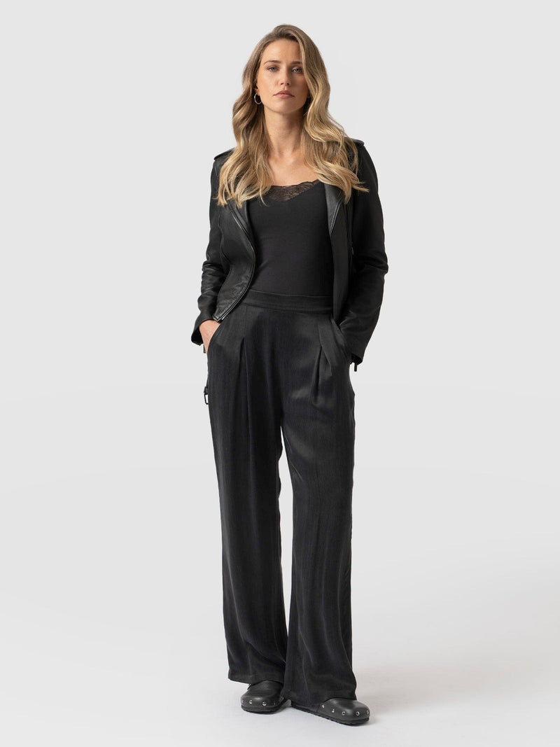 Rowan Wide Leg Pant - Black