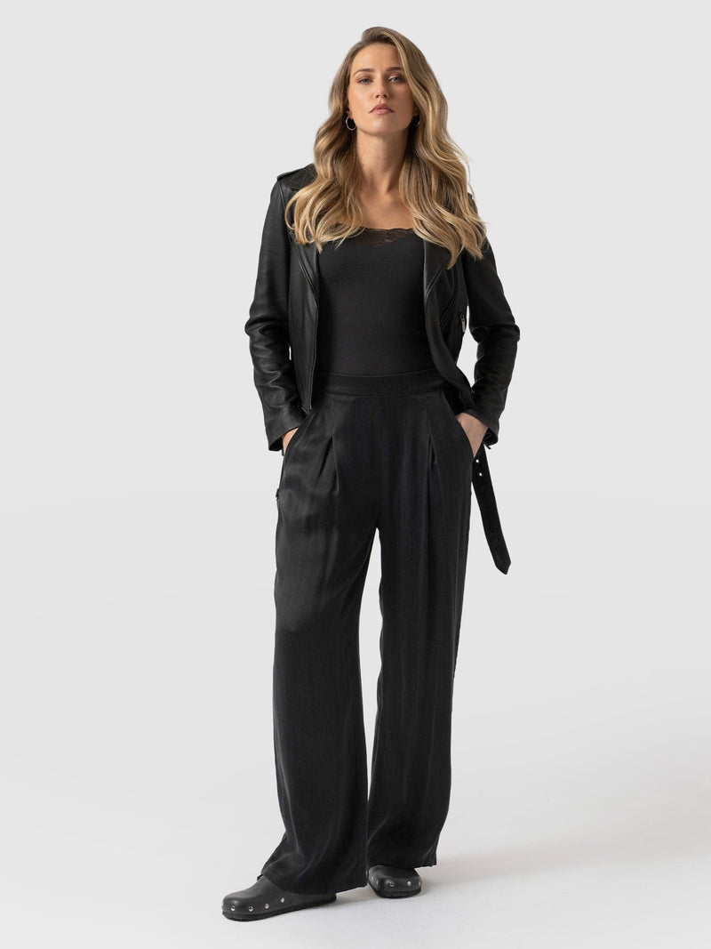 Rowan Wide Leg Pant - Black