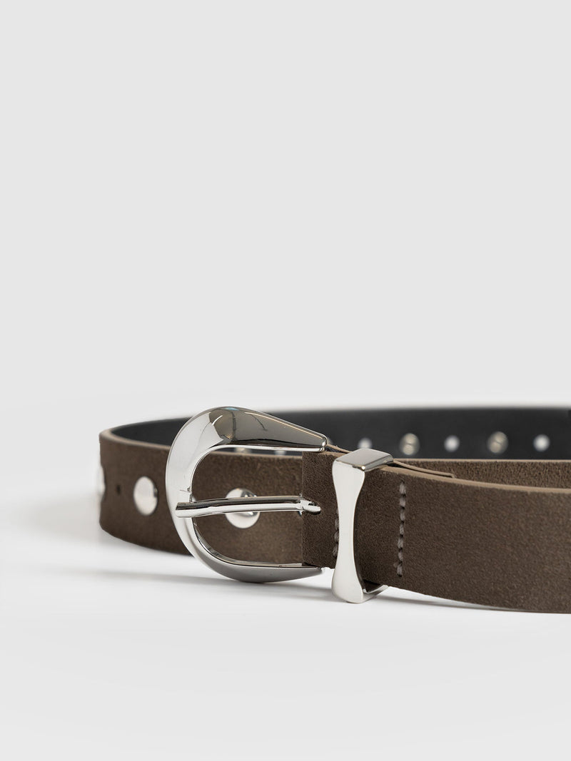 Roxie Studded Belt - Taupe