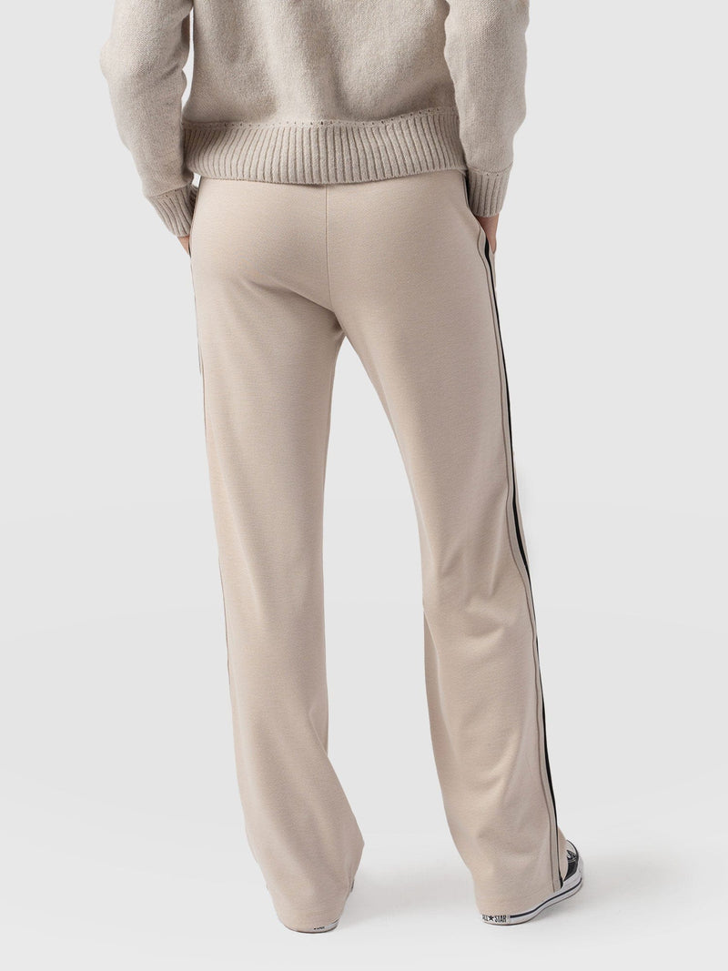 Runway Pant-Light Beige-Black/Cream Stripe