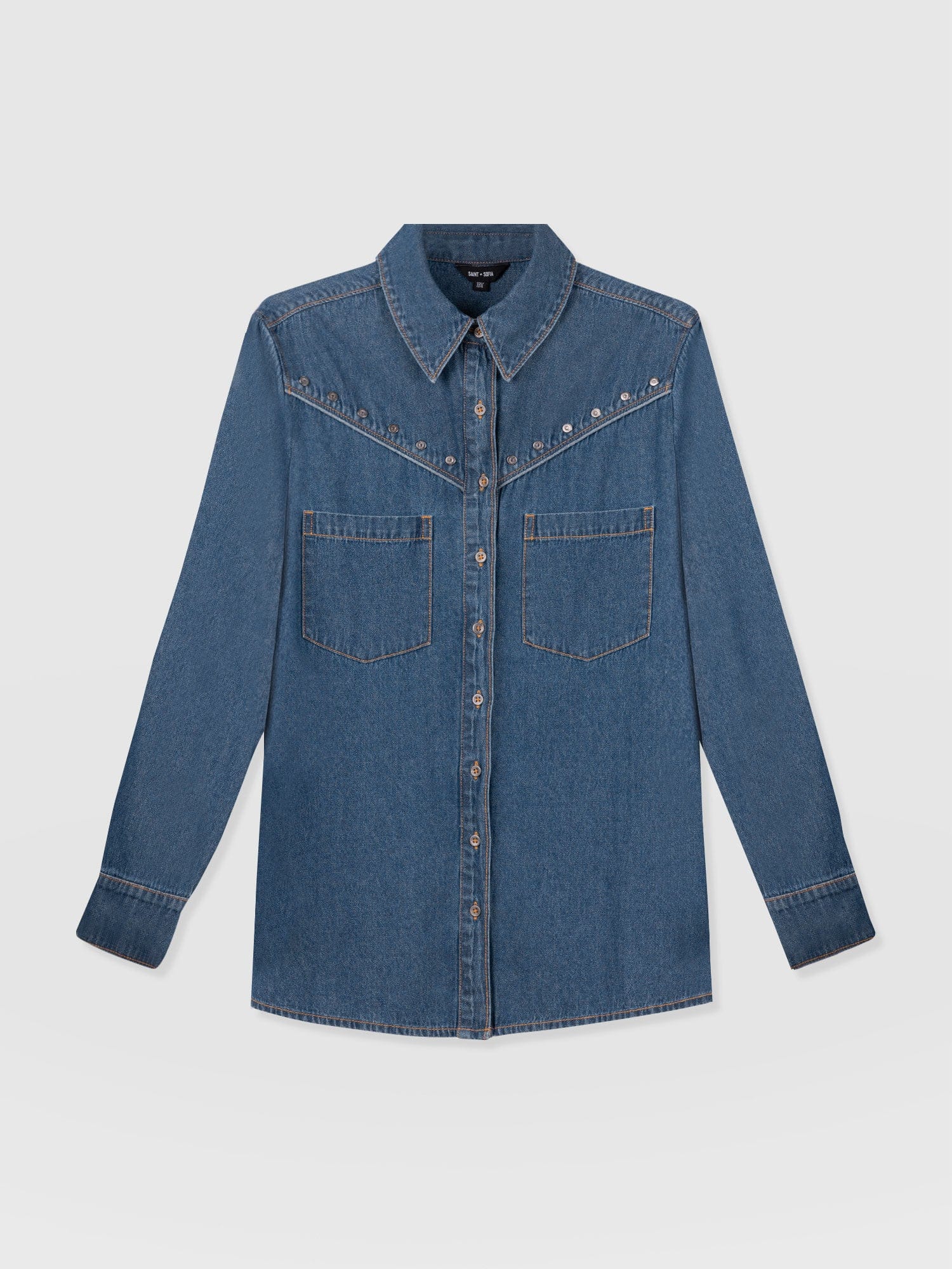 Sidney Denim Shirt - Mid Blue