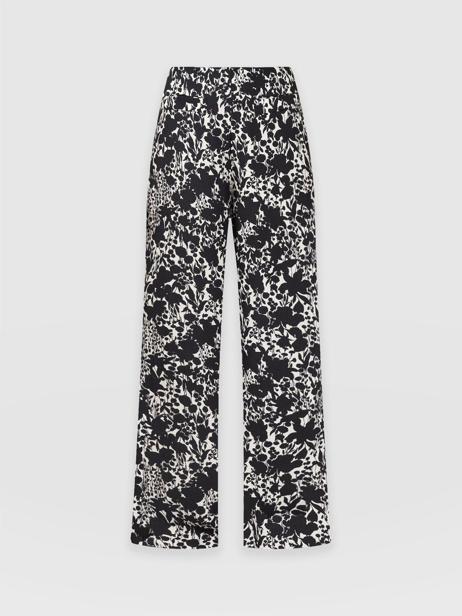 Sienna High Waisted Pant - Black Cream Floral