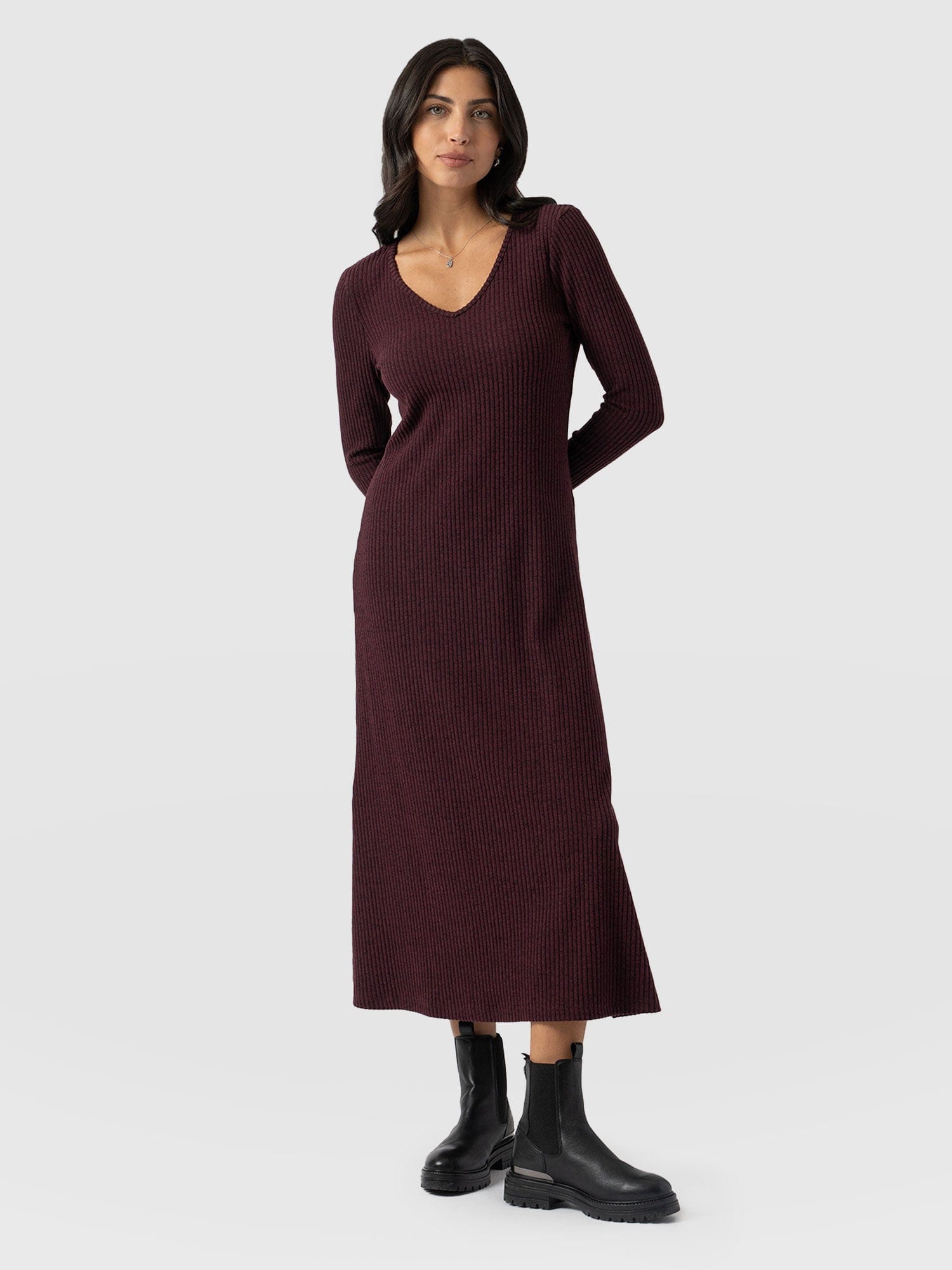 Sienna Dress - Burgundy