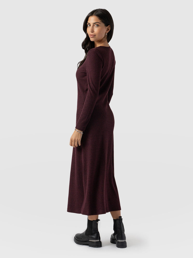 Sienna Dress - Burgundy