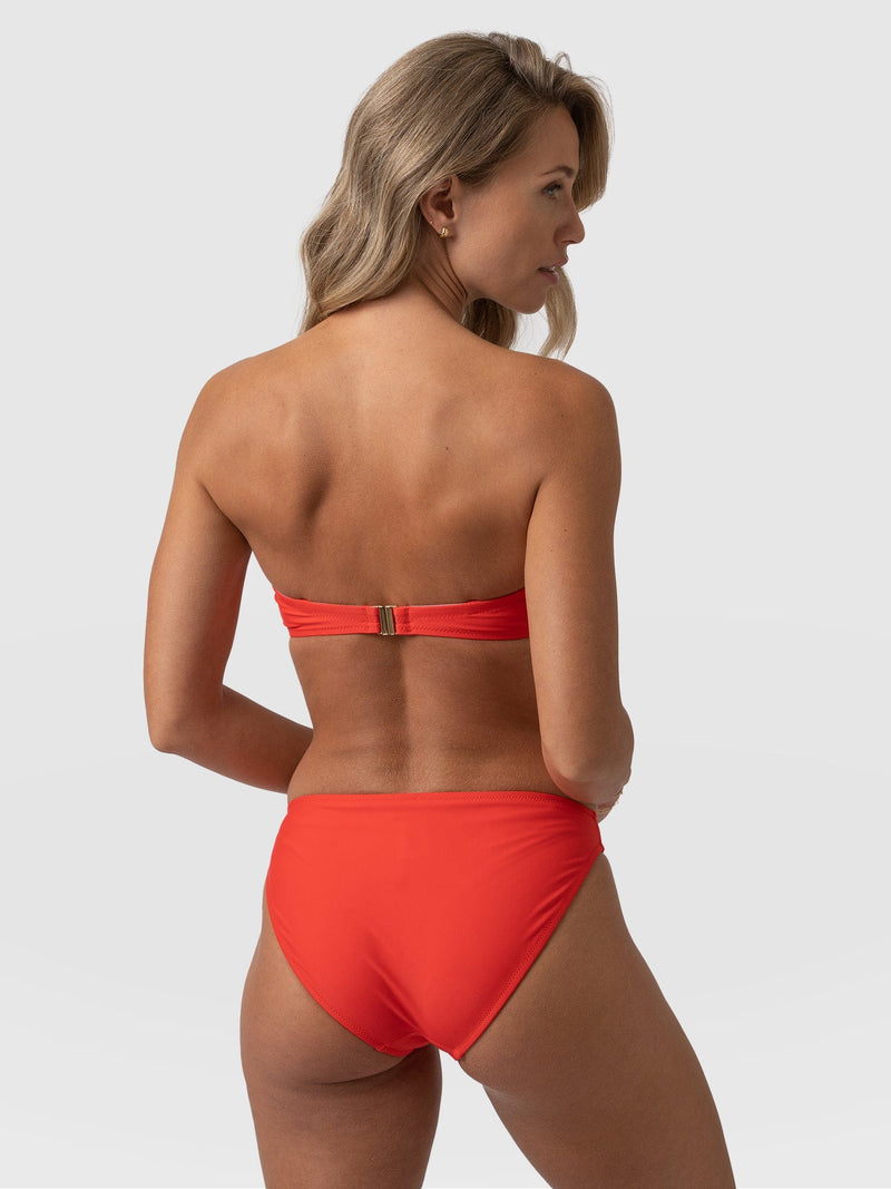 Skye Bandeau Bikini Top - Red