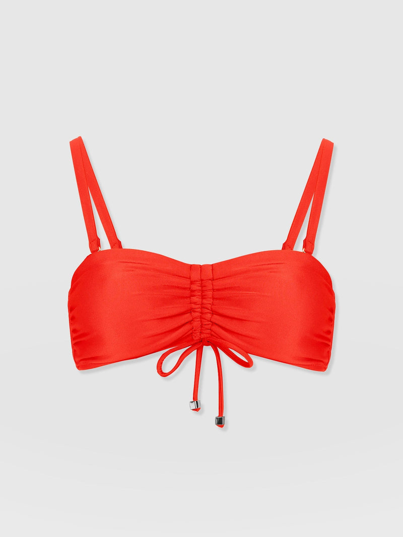 Skye Bandeau Bikini Top - Red