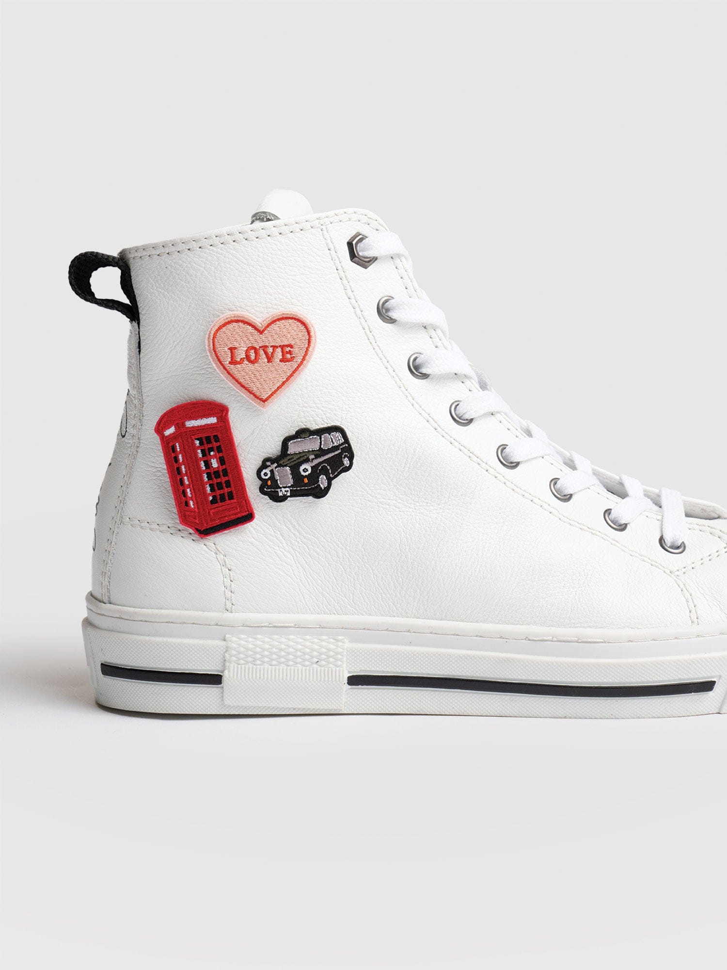 Skye High Top Trainer - White