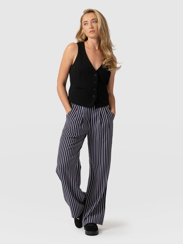 Sloane Pant - Navy Stripe