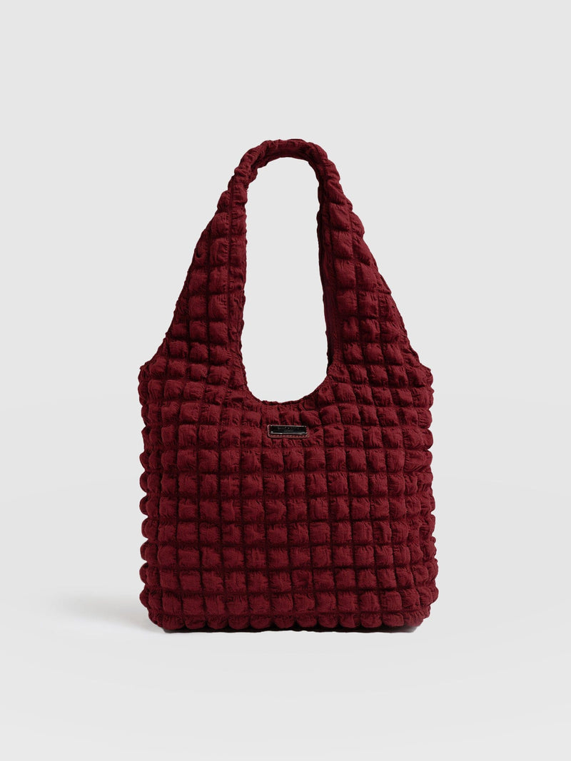 Soho Shoulder Tote Bag - Burgundy