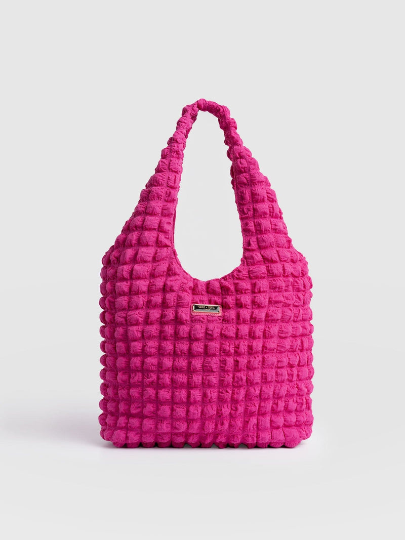 Soho Shoulder Tote Bag - Fuchsia Pink