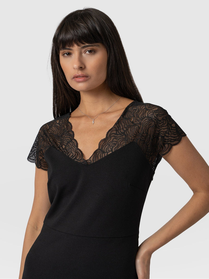 Sophia Lace Dress - Black