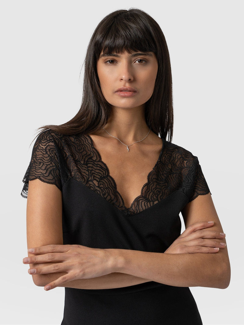 Sophia Lace Dress - Black