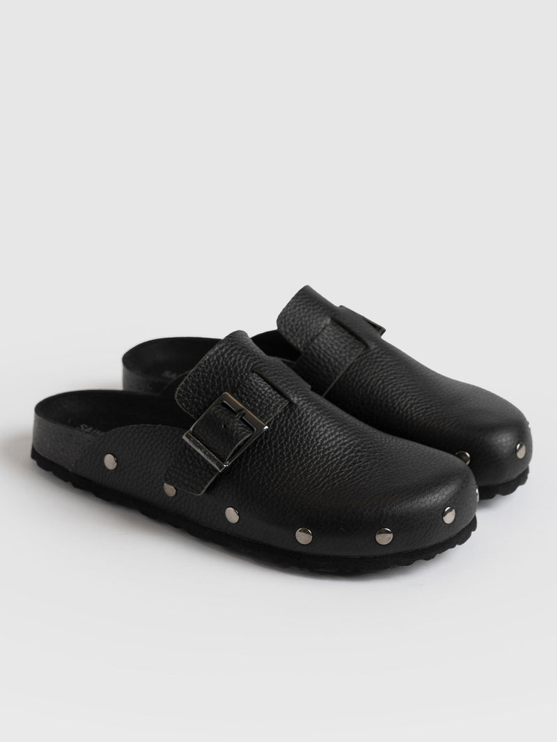 Studded Clogs - Black